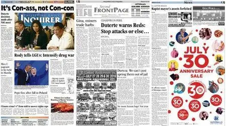Philippine Daily Inquirer – July 29, 2016