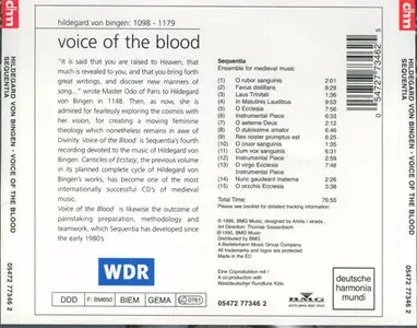 Sequentia - Voice of the Blood [Harmonia Mundi 05472 77346 2] {Germany 1995}