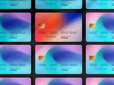 Plastic Card Mockup or Debit Card 537633665