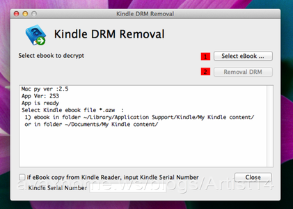 Kindle DRM Removal v2.9.5 Mac OS X
