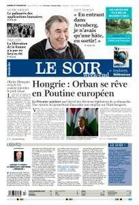 Le Soir du Samedi 7 et Dimanche 8 Avril 2018