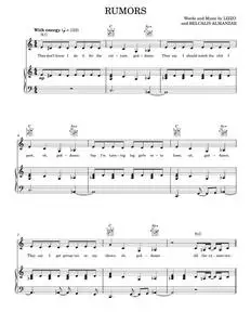 Rumors - Lizzo X Cardi B/JC Hall (Piano-Vocal-Guitar)