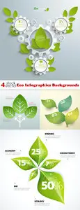 Vectors - Eco Infographics Backgrounds