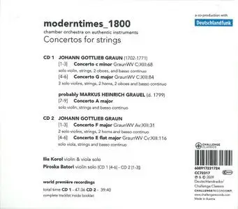 Ilia Korol, moderntimes_1800 - Johann Gottlieb Graun: Concertos for Strings (2009)