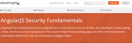 Pluralsight - AngularJS Security Fundamentals (2015)