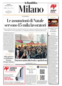 la Repubblica Milano - 2 Dicembre 2024