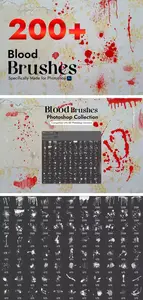 200+ Blood Photoshop Brushes Pack