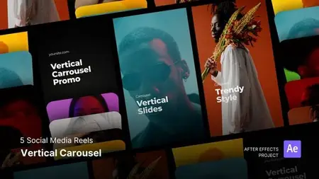 Social Media Reels - Vertical Carousel After Effects Template 57860589