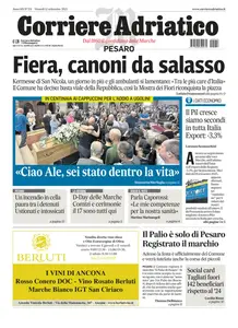 Corriere Adriatico Pesaro - 12 Settembre 2025