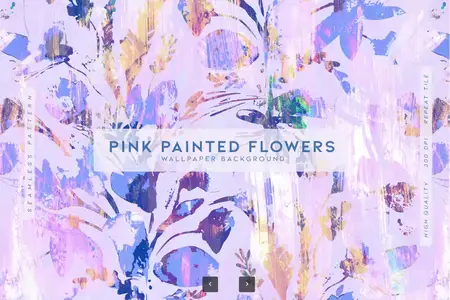 EE - Pink Painted Flowers 7JMBBYW