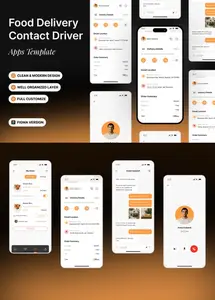 Food Delivery Contact Driver - Apps Template EMC675K
