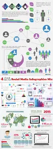 Vectors - Social Media Infographics Mix