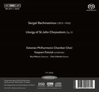Kaspars Putniņš, Estonian Philharmonic Chamber Choir - Sergei Rachmaninov: Liturgy of St John Chrysostom (2021)