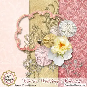 6 Mini Scrap Kits: Winter Wedding