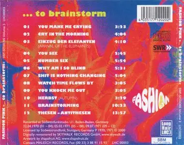 Fashion Pink ‎- ... To Brainstorm: SWF-Sessions Volume 3 (2000)