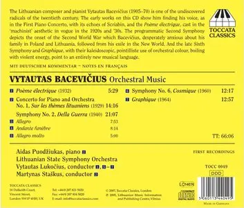 Vytautas Bacevicius - Orchestral Music