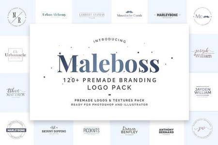 CreativeMarket - Maleboss Premade Branding Logo Pack