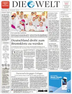 Die Welt am 15 August 2014