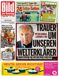 Bild am Sonntag, 17. August 2014
