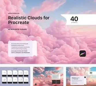 Realistic Clouds Stamps for Procreate - V3RP5KT