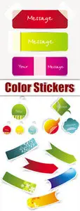 Color Stickers Vector