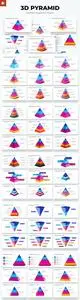 3D Pyramid Infographics PowerPoint Template