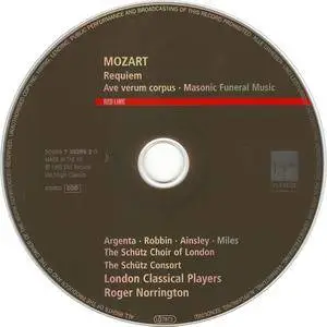 Roger Norrington, London Classical Players, Schutz Choir - Mozart: Requiem, Ave verum corpus, Masonic Funeral Music (2013)