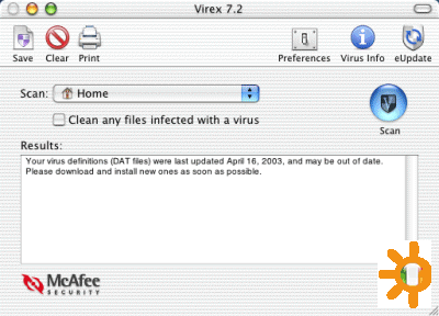 McAfee Virex 7.2 for MacOS X