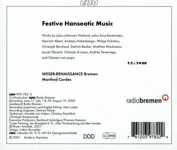 Manfred Cordes, Weser-Renaissance - Festive Hanseatic Music (2001)