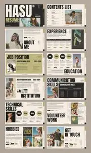 CV Resume Presentation Template Design Layout 757183796