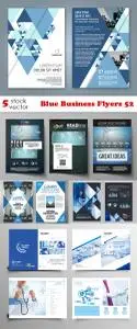 Vectors - Blue Business Flyers 52