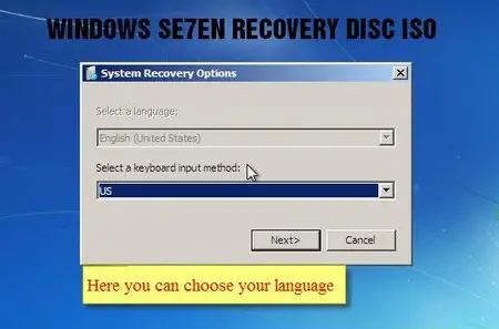 Windows Se7en Recovery Disc ISO