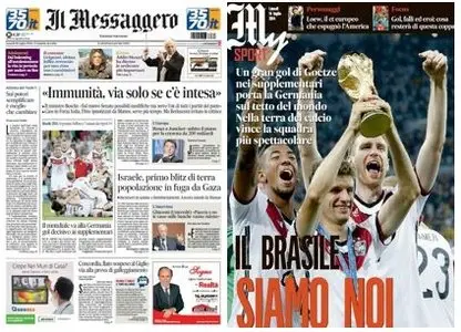 Il Messaggero (14-07-14) + My Sport