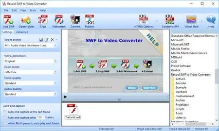 Recool SWF to Video Converter 4.5 Build 200