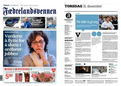 Fædrelandsvennen – 21. desember 2017