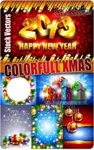 Colorfull xmas 2 - Stock Vectors