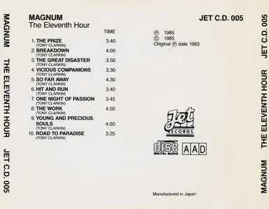 Magnum - The Eleventh Hour! (1983) {1985, 1st Release on CD, Japan for UK}
