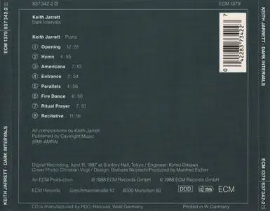 Keith Jarrett - Dark Intervals (1988) {ECM 1379}