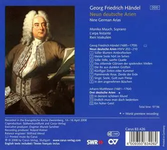 Monika Mauch, Rien Voskuilen, L’arpa festante - George Frideric Handel: Neun deutsche Arien (2008)