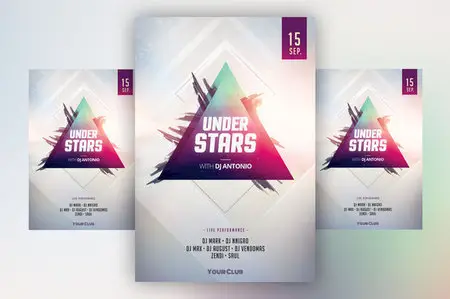 CreativeMarket - Under Stars - PSD Flyer Template