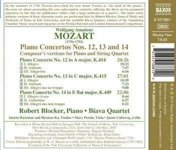 Robert Blocker, Biava Quartet - Mozart: Piano Concertos Nos. 12, 13 & 14 (2010)