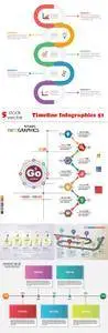 Vectors - Timeline Infographics 51