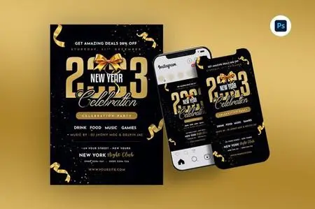 New Year Deal Flyer Template BT884AU