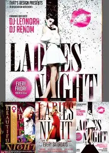 Ladies Night Flyer Bundle par 1 + Facebook Cover