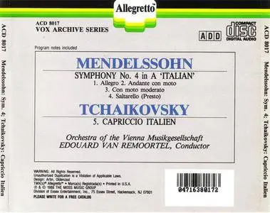 Orchestra Of The Vienna Musikgesellschaft - Mendelssohn: Symphony No. 4/Tchaikovsky: Capriccio Italien (1988) **[RE-UP]**