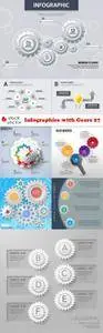 Vectors - Infographics with Gears 27