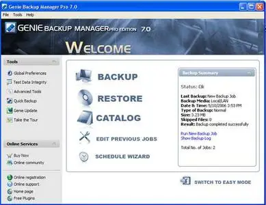 Genie Backup Manager Pro ver. 7.0 Build 111.282