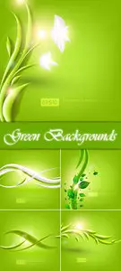 Green Abstract Backgrounds Vector 4