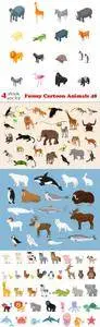 Vectors - Funny Cartoon Animals 48