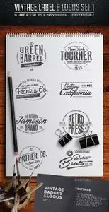 GraphicRiver Vintage Badges & Labels Set 1